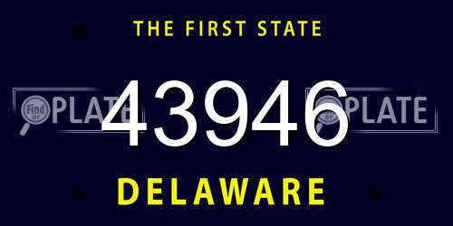 43946 Delaware License Plate