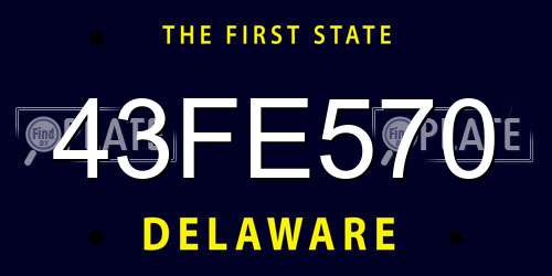 43FE570 Delaware License Plate