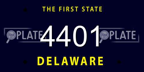 4401 Delaware License Plate