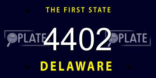 4402 Delaware License Plate