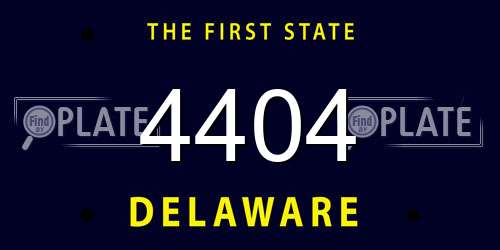 4404 Delaware License Plate