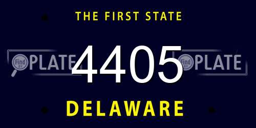 4405 Delaware License Plate