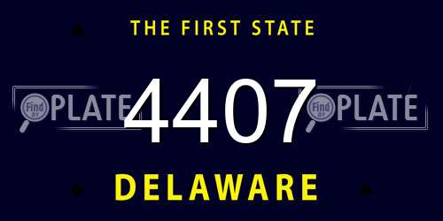 4407 Delaware License Plate