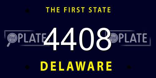 4408 Delaware License Plate