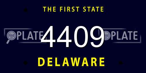 4409 Delaware License Plate