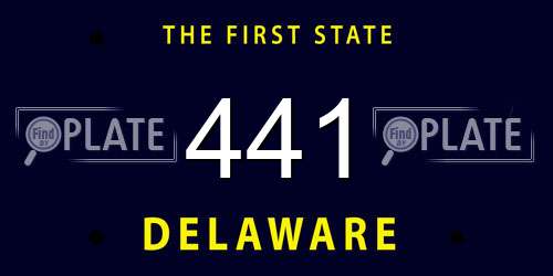 441 Delaware License Plate