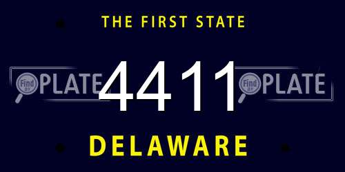 4411 Delaware License Plate