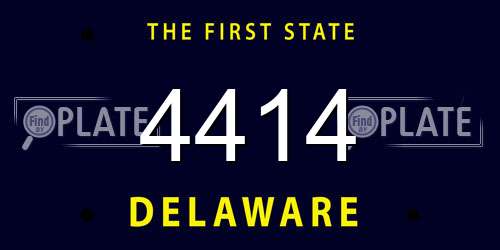 4414 Delaware License Plate