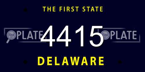 4415 Delaware License Plate