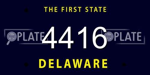 4416 Delaware License Plate