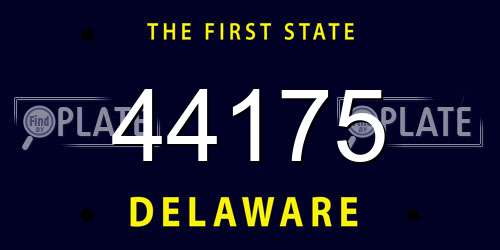 44175 Delaware License Plate