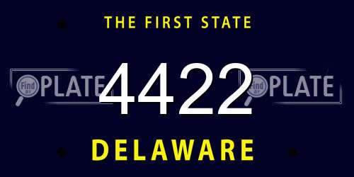 4422 Delaware License Plate