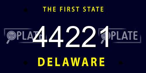 44221 Delaware License Plate