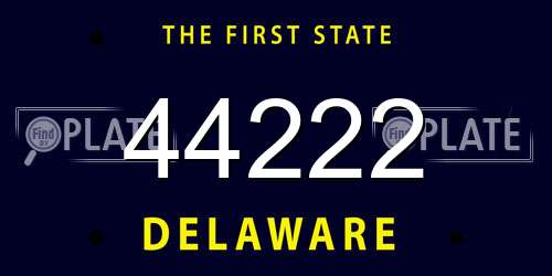 44222 Delaware License Plate