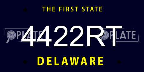 4422RT Delaware License Plate