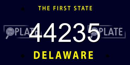 44235 Delaware License Plate