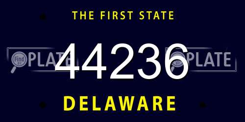 44236 Delaware License Plate