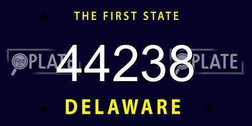 44238 Delaware License Plate