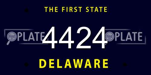 4424 Delaware License Plate
