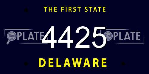 4425 Delaware License Plate