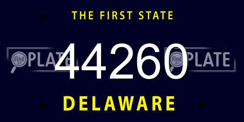 44260 Delaware License Plate