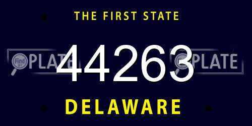 44263 Delaware License Plate