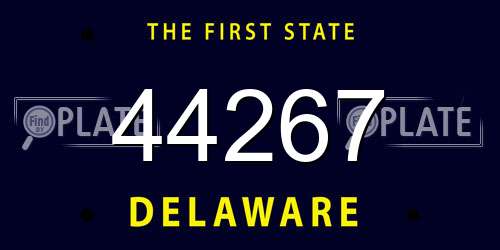 44267 Delaware License Plate