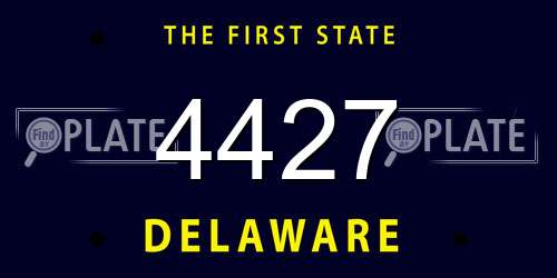 4427 Delaware License Plate
