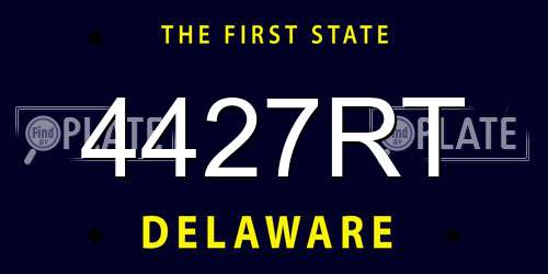 4427RT Delaware License Plate