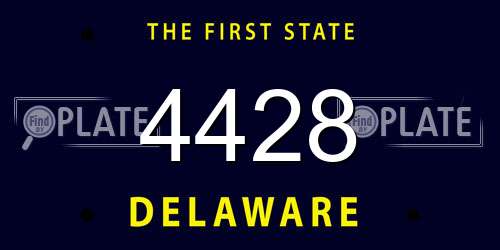 4428 Delaware License Plate