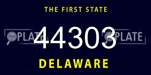 44303 Delaware License Plate