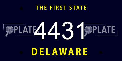 4431 Delaware License Plate