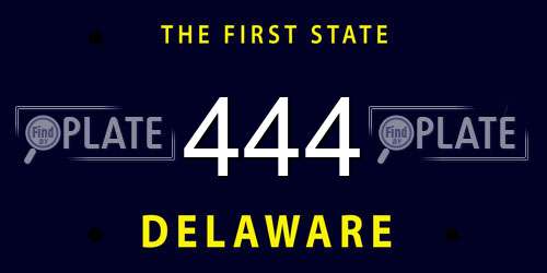 444 Delaware License Plate