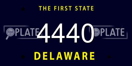 4440 Delaware License Plate