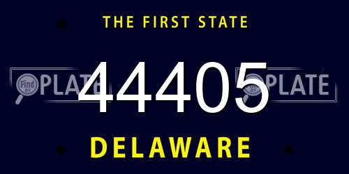 44405 Delaware License Plate