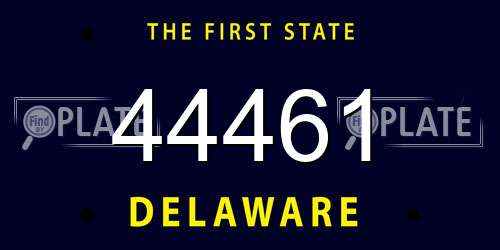 44461 Delaware License Plate