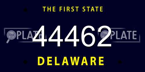 44462 Delaware License Plate