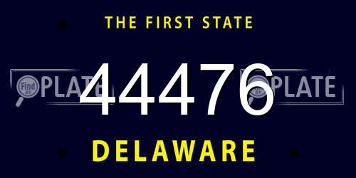 44476 Delaware License Plate