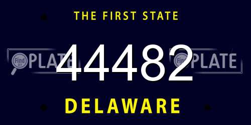 44482 Delaware License Plate