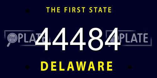 44484 Delaware License Plate