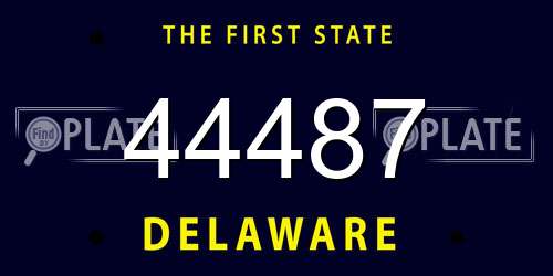 44487 Delaware License Plate