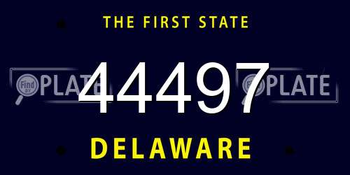 44497 Delaware License Plate