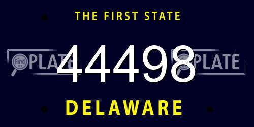 44498 Delaware License Plate