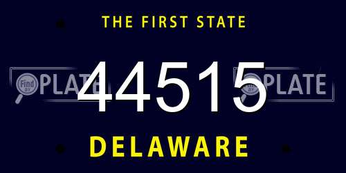 44515 Delaware License Plate