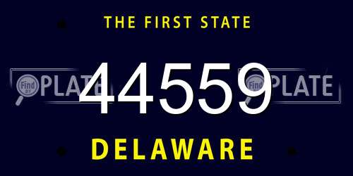 44559 Delaware License Plate