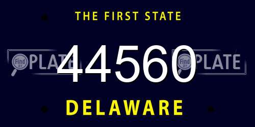 44560 Delaware License Plate