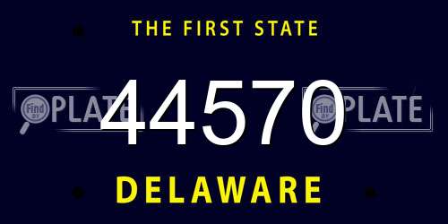 44570 Delaware License Plate