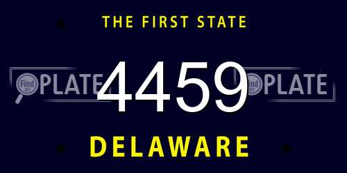 4459 Delaware License Plate