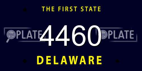 4460 Delaware License Plate