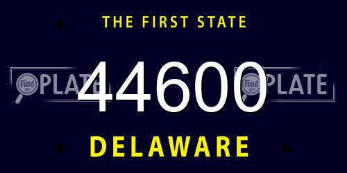 44600 Delaware License Plate